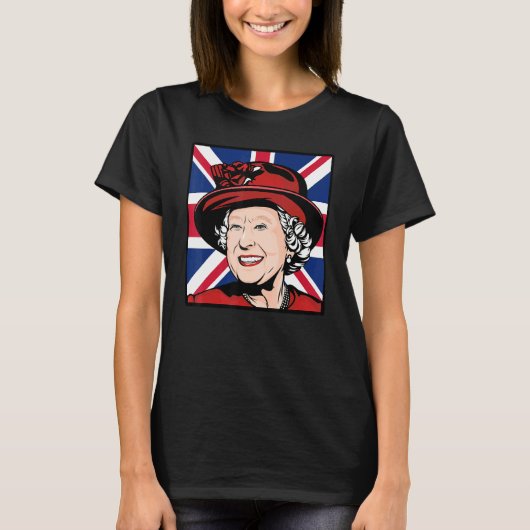 Queen Elizabeth's II British Crown Majesty Queen E Tシャツ (正面)