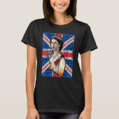 Queen Elizabeth's II British Crown Majesty Queen E Tシャツ (正面)