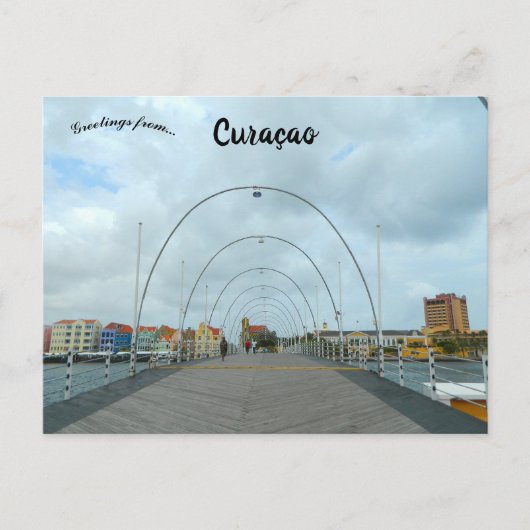 Queen Emma Bridge Willemstad Curaçao ポストカード (正面)