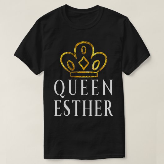 Queen Esther  Gold Crown Purim Costume Premium  Tシャツ (デザイン正面)