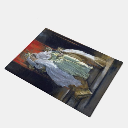 Queen Gertrude (by Edwin Austin Abbey) ドアマット (アングル)