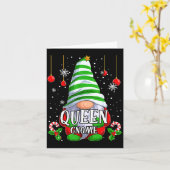 Queen Gnome Christmas Pajamas Matching Family Grou カード (黄色い花)
