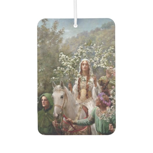 Queen Guinevere's Maying (by John Collier) カーエアーフレッシュナー (正面)