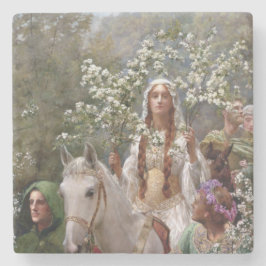 Queen Guinevere's Maying (by John Collier) ストーンコースター