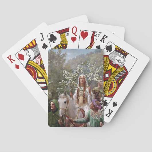 Queen Guinevere's Maying (by John Collier) トランプ (裏面)