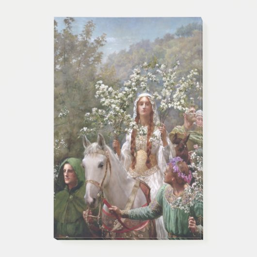 Queen Guinevere's Maying (by John Collier) ポストイット (正面)