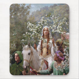 Queen Guinevere's Maying (by John Collier) マウスパッド