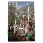 Queen Guinevere's Maying (by John Collier) ミディアムペーパーバッグ (裏面)