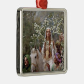 Queen Guinevere's Maying (by John Collier) メタルオーナメント (右)