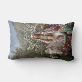 Queen Guinevere's Maying (by John Collier) ランバークッション (裏面)