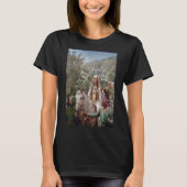 Queen Guinevere's Maying (by John Collier) Tシャツ (正面)