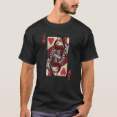 Queen Heart Playing Card Tee Tシャツ (正面)