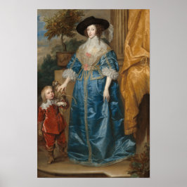 Queen Henrietta Maria with Sir Jeffrey Hudson ポスター