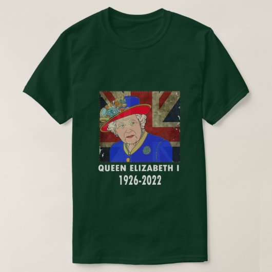 Queen II - ElizabethS England – イギリス女王( Tシャツ (デザイン正面)