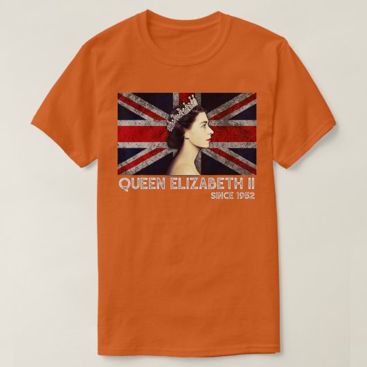 Queen II - ElizabethS England – イギリス女王( Tシャツ (デザイン正面)