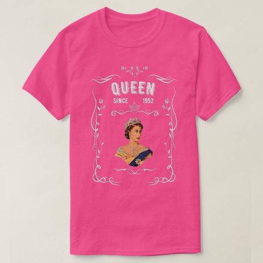 Queen II - ElizabethS England – イギリス女王( Tシャツ (デザイン正面)