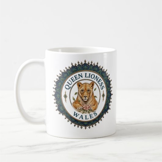 Queen Lioness. Wales コーヒーマグカップ (左)