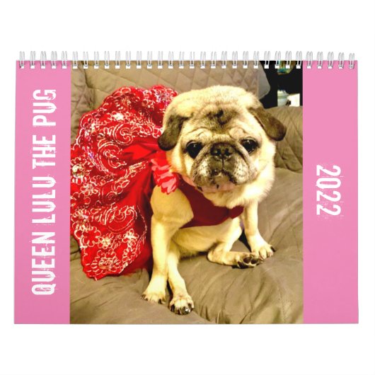 Queen Lulu the Pug 2022カレンダー カレンダー (カバー)