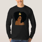 Queen Melanin Black History Month African American Tシャツ (正面)