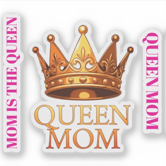 QUEEN MOM シール (正面)