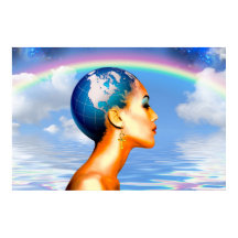 Queen Mother Earth Rising - 36インチx 24インチ