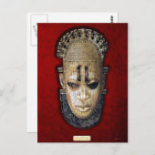 Queen Mother Idia -アイボリー赤ビロードの江戸面 ポストカード (正面/裏面)