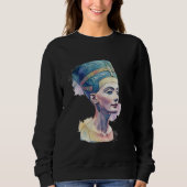 Queen Nefertiti水彩画 – エジプト美術 スウェットシャツ (正面)