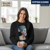 Queen Nefertiti水彩画 – エジプト美術 スウェットシャツ