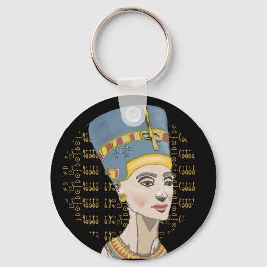 Queen Nefertiti with Cartoche キーホルダー (正面)