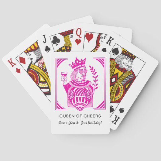 Queen of Cheers Birthday Playing Cards | Raise  トランプ (裏面)