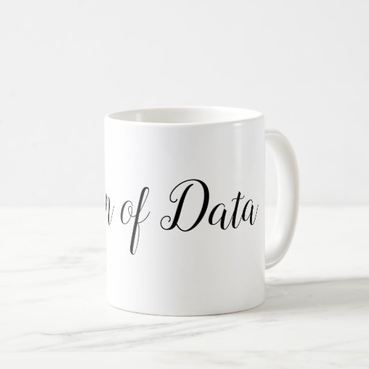 Queen of Dataオフィスのマグ コーヒーマグカップ (正面右)