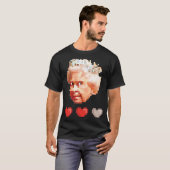 Queen of England retro video game pixel 3は彼に住んでいる Tシャツ (正面フル)