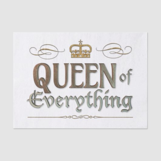 QUEEN of EVERYTHING エレガント Rich Crown王室の big 薄葉紙 (正面)