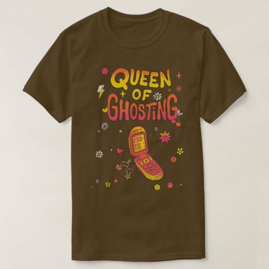 Queen of Ghosting Iinttic & おもしろい70のスタイルデザイン Tシャツ (デザイン正面)