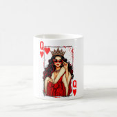 Queen Of Heart Playing Card Love Valentine Outfit  コーヒーマグカップ (中央)