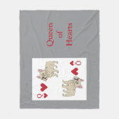 Queen of Hearts フリースブランケット (正面)