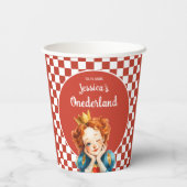 Queen of Hearts Alice in ONEDERLAND 1st Birthday  紙コップ (裏面)