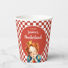 Queen of Hearts Alice in ONEDERLAND 1st Birthday  紙コップ