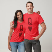 Queen of Hearts and King of Hearts Couples Matchin Tシャツ (ユニセックス)
