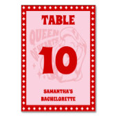 Queen of Hearts Bachelorette Party テーブルナンバー (裏面)