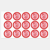 Queen of Hearts Bachelorette Party Hangover Kit ラベル (シート)