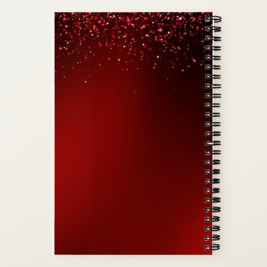 Queen of Hearts Custom Pageant Notebook Journal ノートブック (裏面)