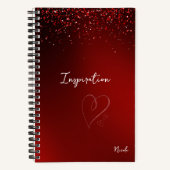 Queen of Hearts Custom Pageant Notebook Journal ノートブック (正面)