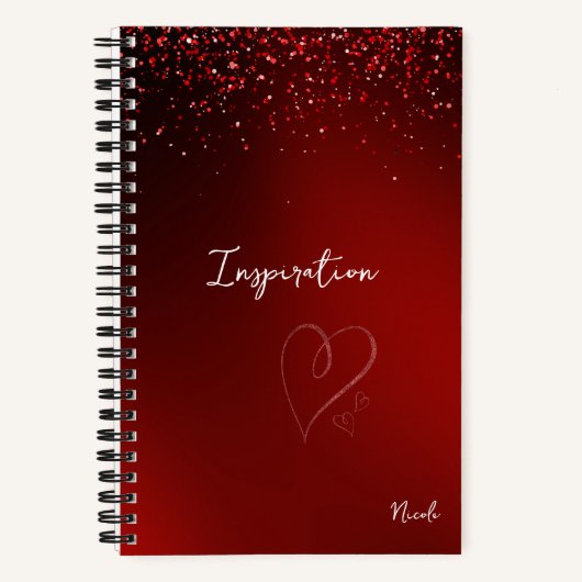Queen of Hearts Custom Pageant Notebook Journal ノートブック (正面)