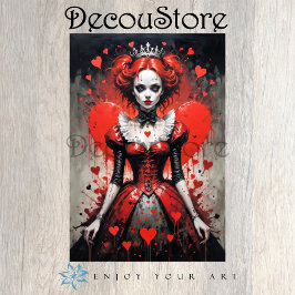 Queen of Hearts Decoupage 薄葉紙