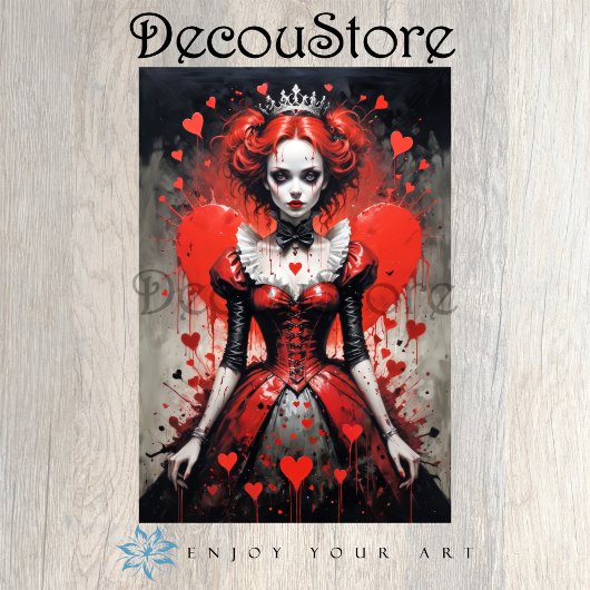 Queen of Hearts Decoupage 薄葉紙
