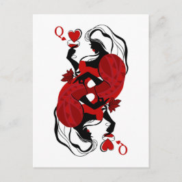 Queen of hearts. Fashion playing card ポストカード