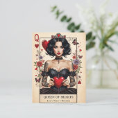 Queen of Hearts Gothic Tarot Postcard  ポストカード (スタンド正面)
