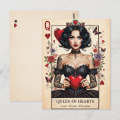 Queen of Hearts Gothic Tarot Postcard  ポストカード (正面/裏面)