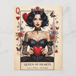 Queen of Hearts Gothic Tarot Postcard  ポストカード